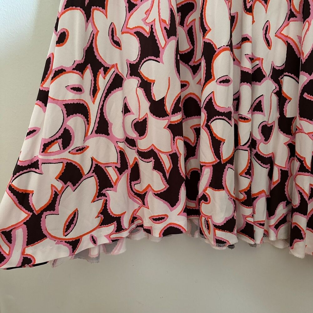 DVF Diane Von Furstenberg Timmy Long Dress in Cypress Cocoa Brown L Resort Retro - Picture 15 of 16